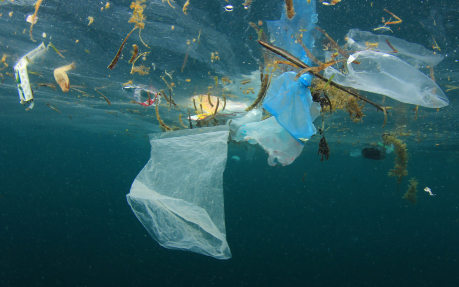 Plastic and rubbish in the ocean